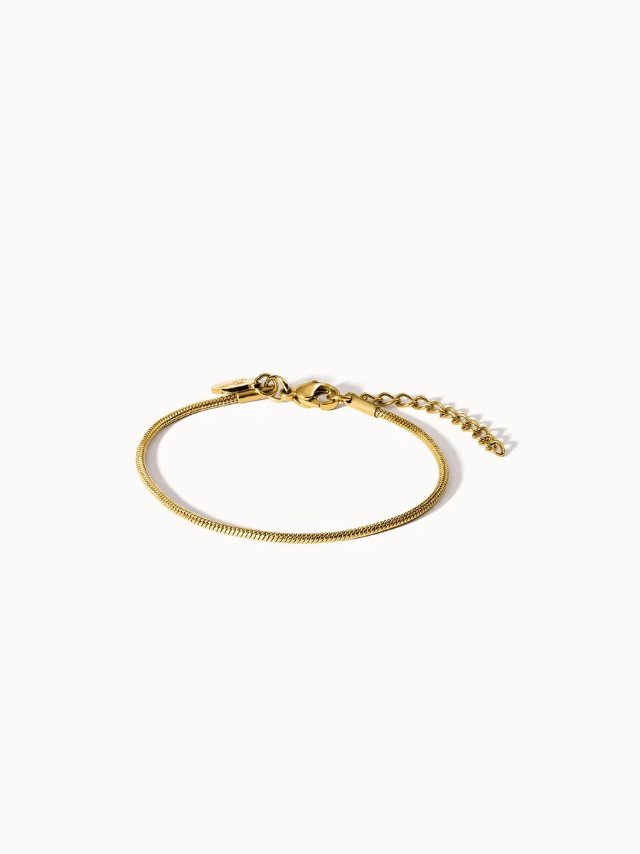Elegantes goldenes Schlangenkettchen Armband