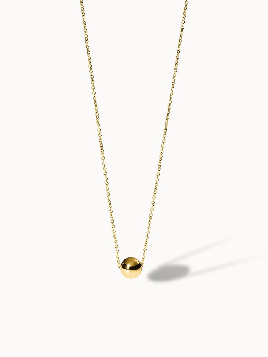 Minimalistische Goldkugel-Halskette