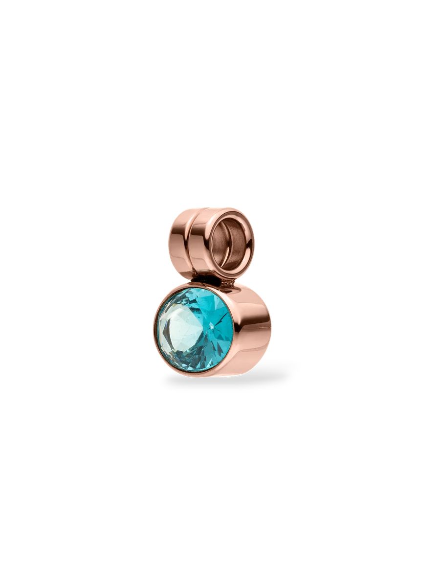 Eleganter Goldanhänger mit Himmelblauem Zirkonia