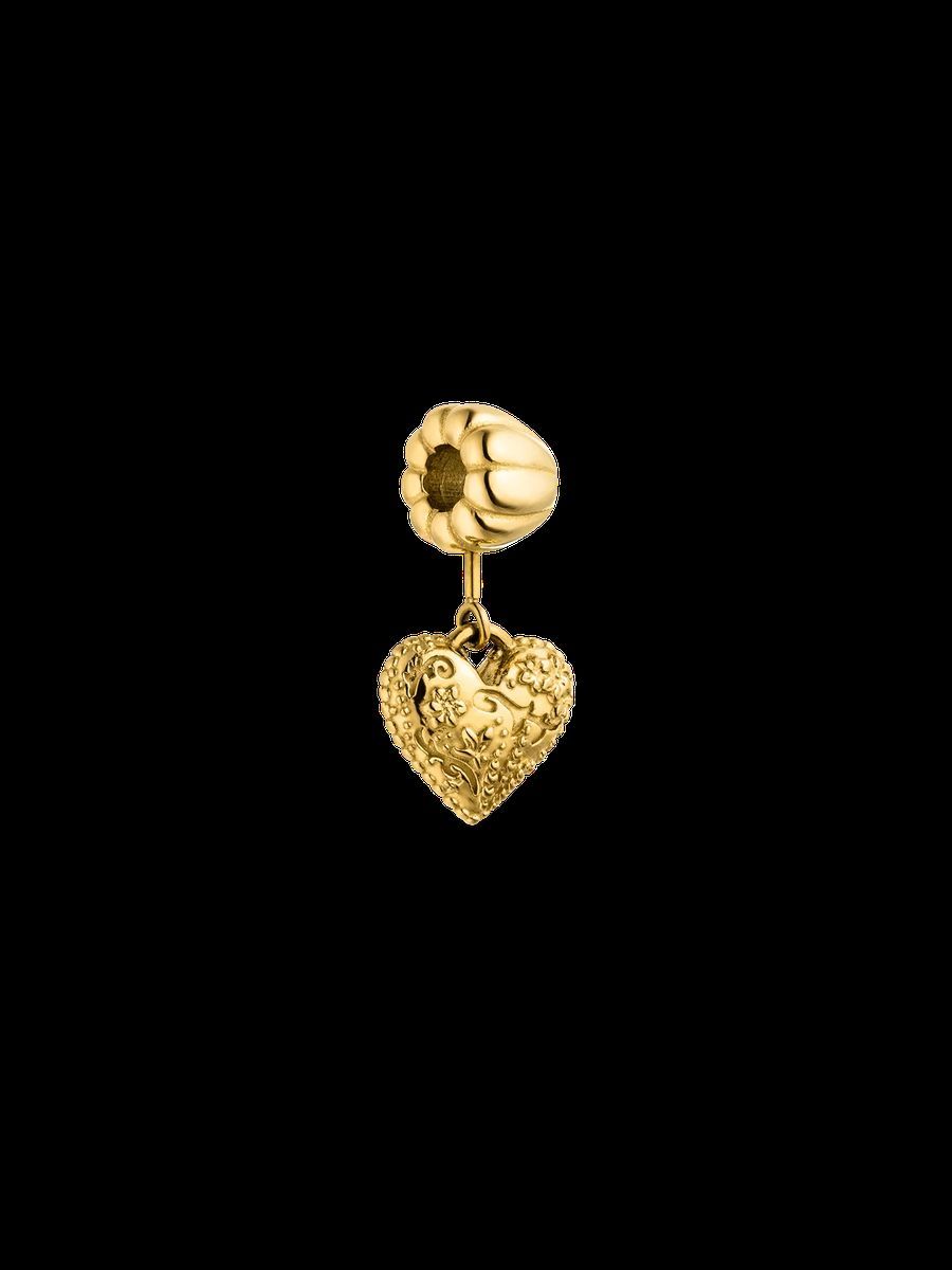 Vintage Herz Charm Anhänger Gold
