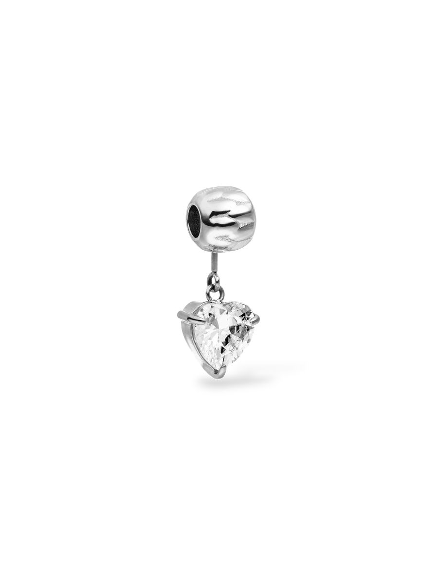 Goldener Herz-Charm mit Zirkonia