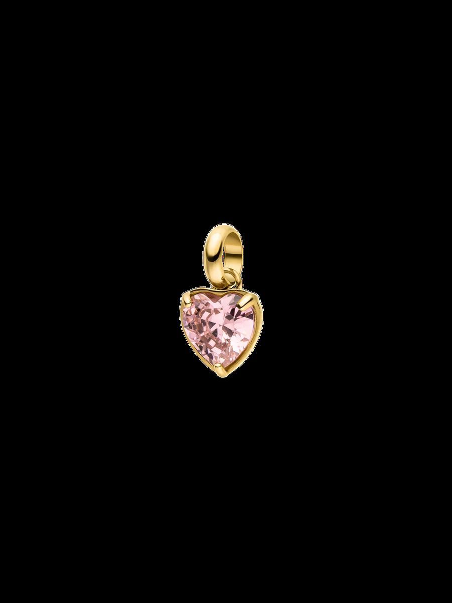 Romantischer rosa Herzstein-Charm