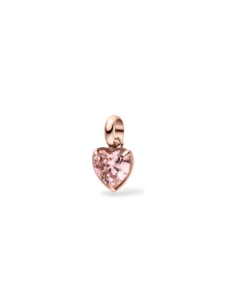 Romantischer rosa Herzstein-Charm