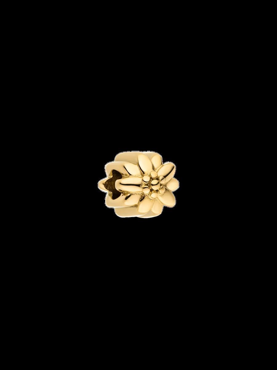 Goldener Blumen Charm Bead