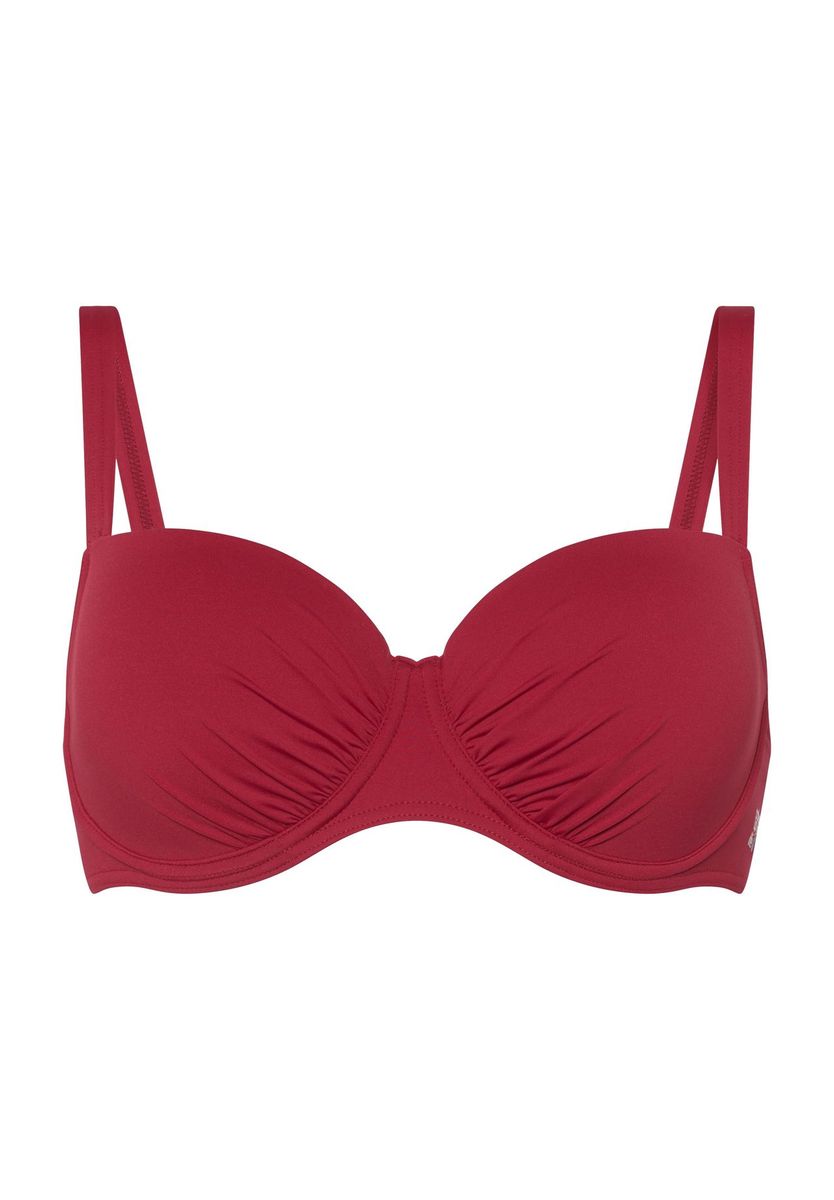 Bügel-Bikini-Oberteil mit Raffungen