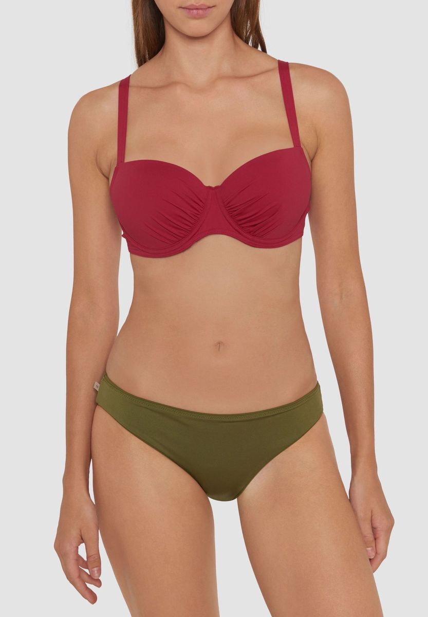 Bügel-Bikini-Oberteil mit Raffungen