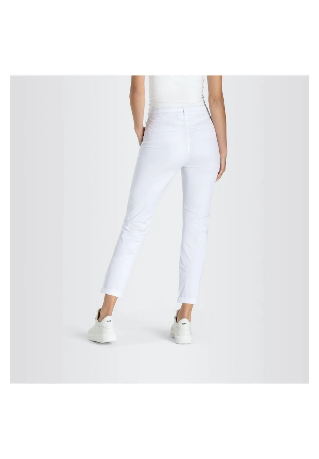 Schmal geschnittene Cropped-Chino-Hose