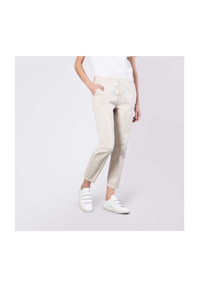 Schmal geschnittene Cropped-Chino-Hose