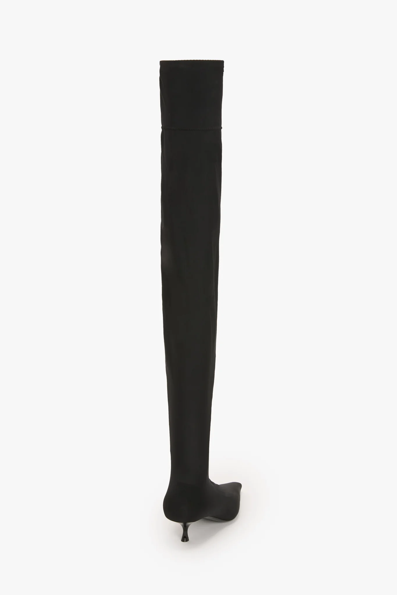 Schwarze Jersey-Overknee-Stiefel