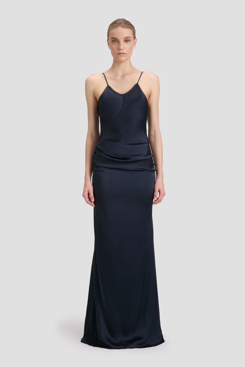 Elegantes drapiertes Cami-Abendkleid