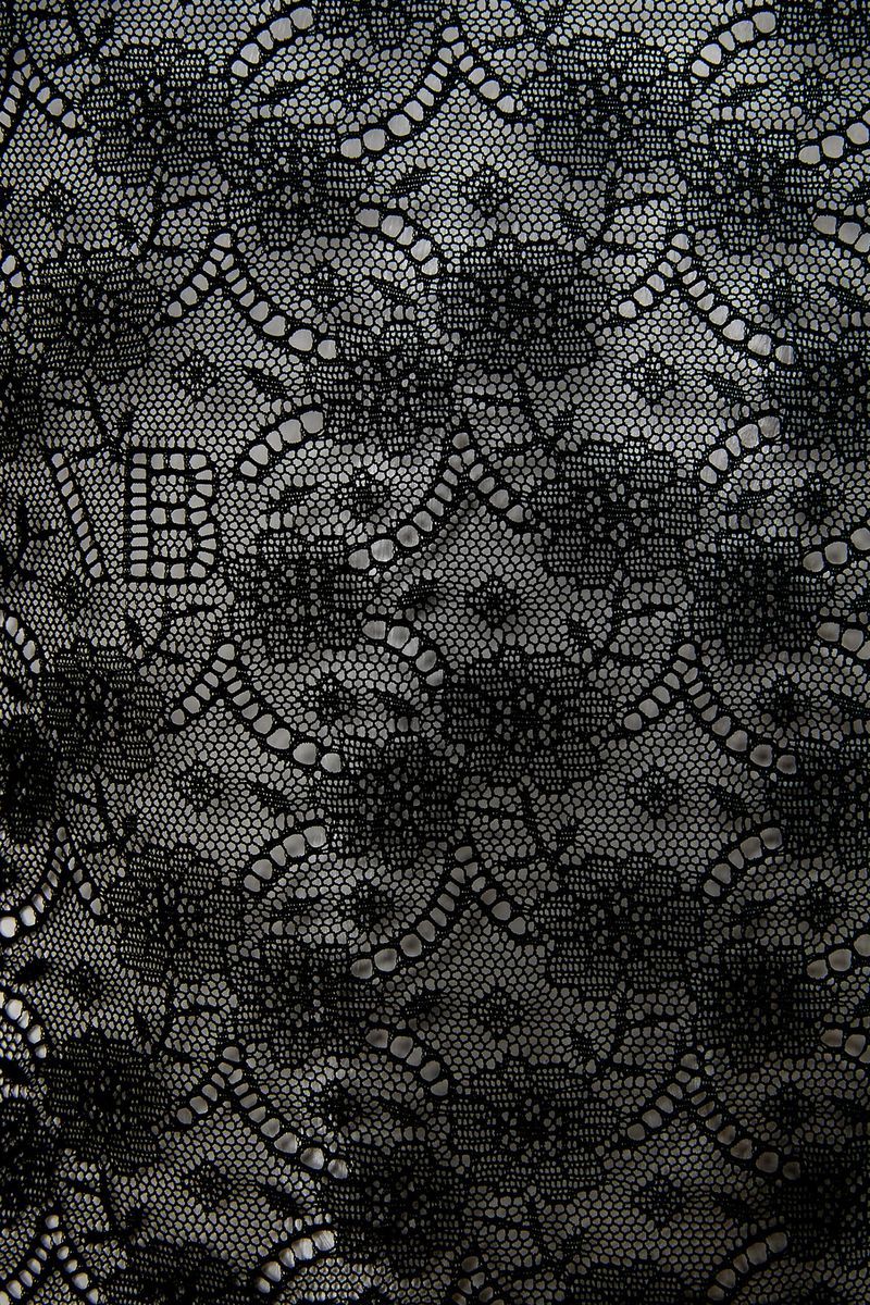 Schwarzes Spitzen-Cami-Top mit Spaghetti-Trägern