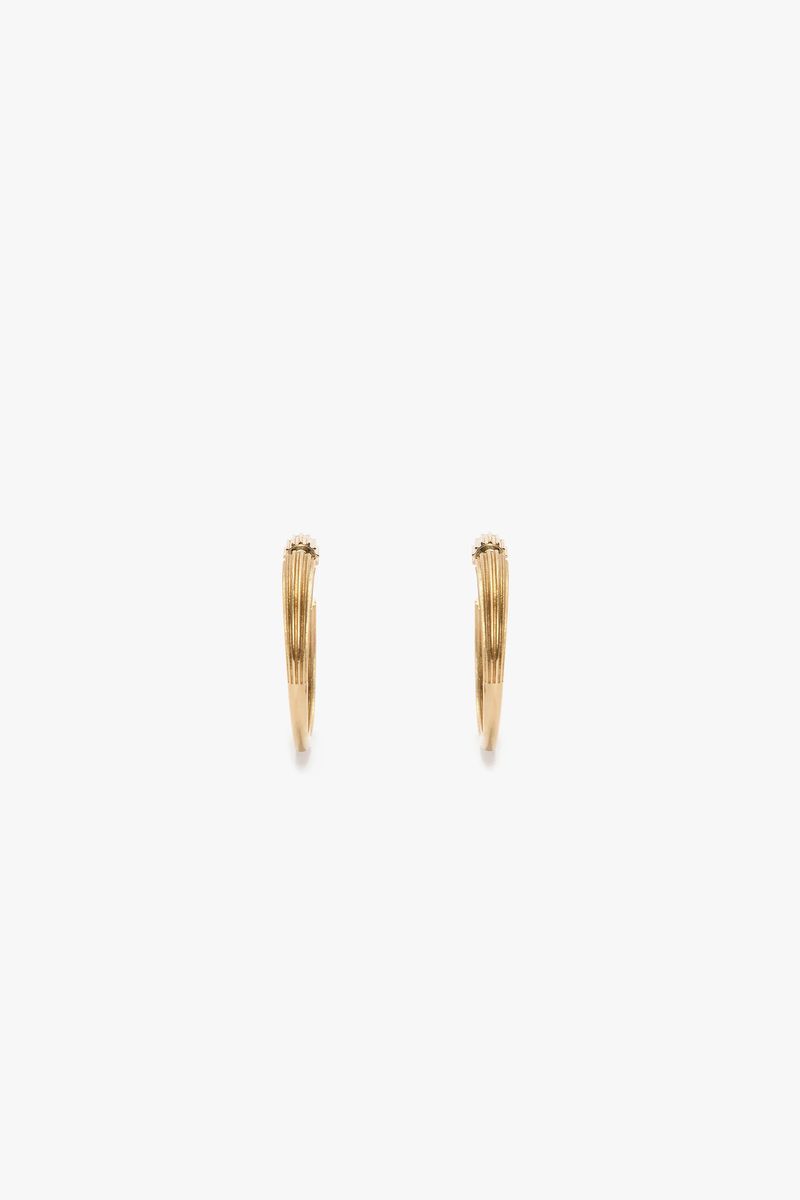 Manschettenknopf-Creolen in Gold
