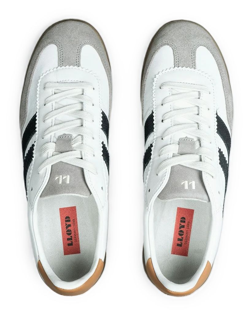 Low-Top Ledersneaker mit Veloursleder-Details