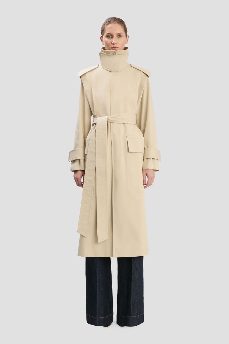 Eleganter Trenchcoat mit Trichterkragen