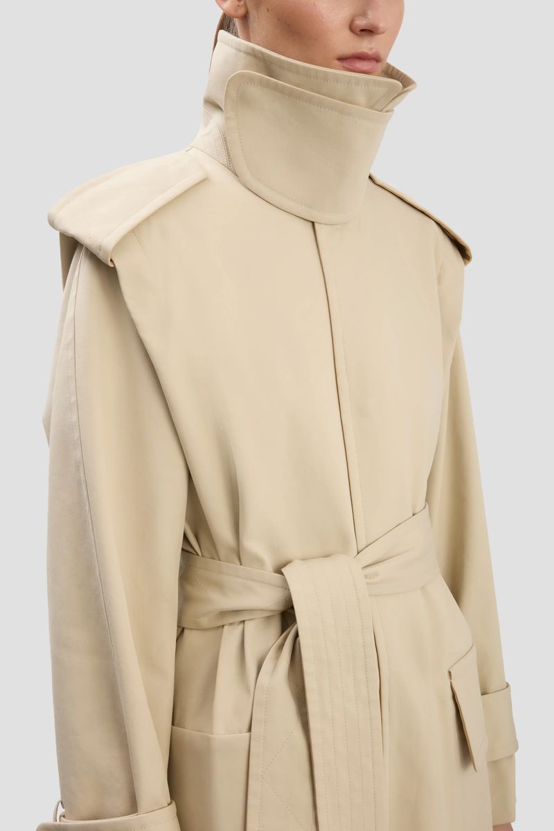 Eleganter Trenchcoat mit Trichterkragen