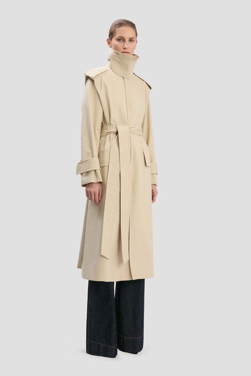 Eleganter Trenchcoat mit Trichterkragen
