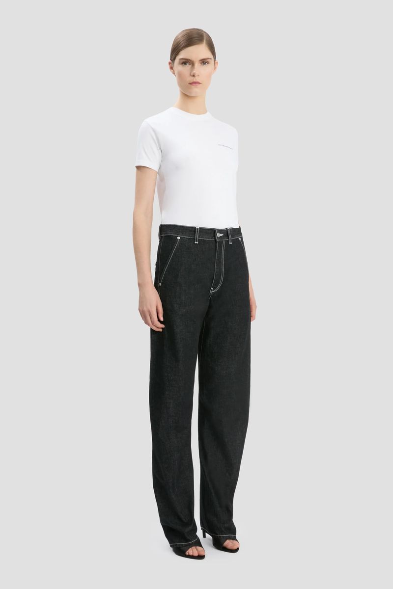 Schwarze Twisted Slouch Jeans