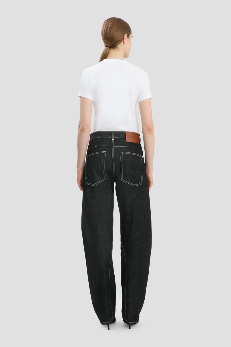 Schwarze Twisted Slouch Jeans