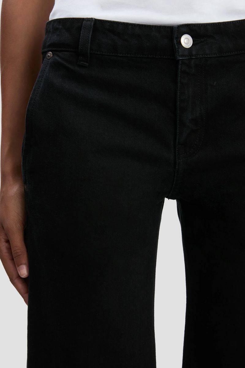 Weite Denim Jeans in Schwarz