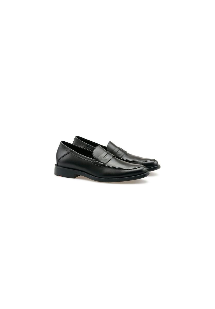 Schwarze Herren Penny Loafer aus Leder