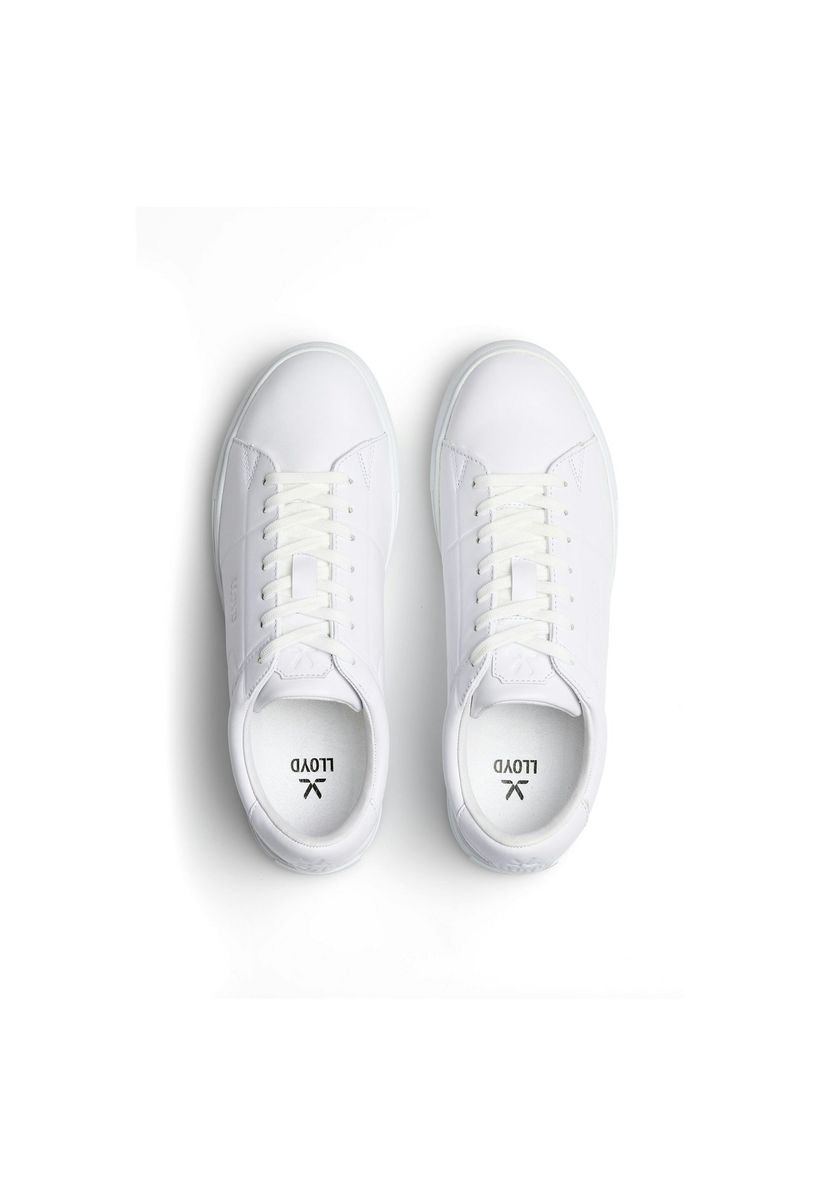 Klassische weiße Leder Court Sneaker