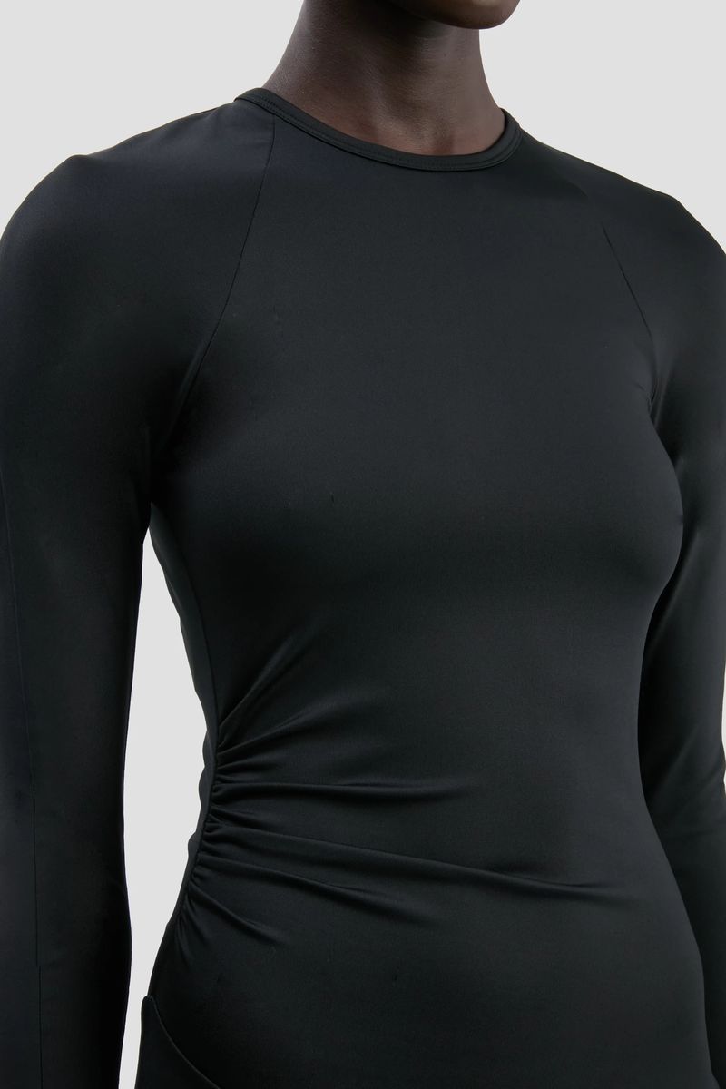 Elegantes asymmetrisches Midi-Kleid