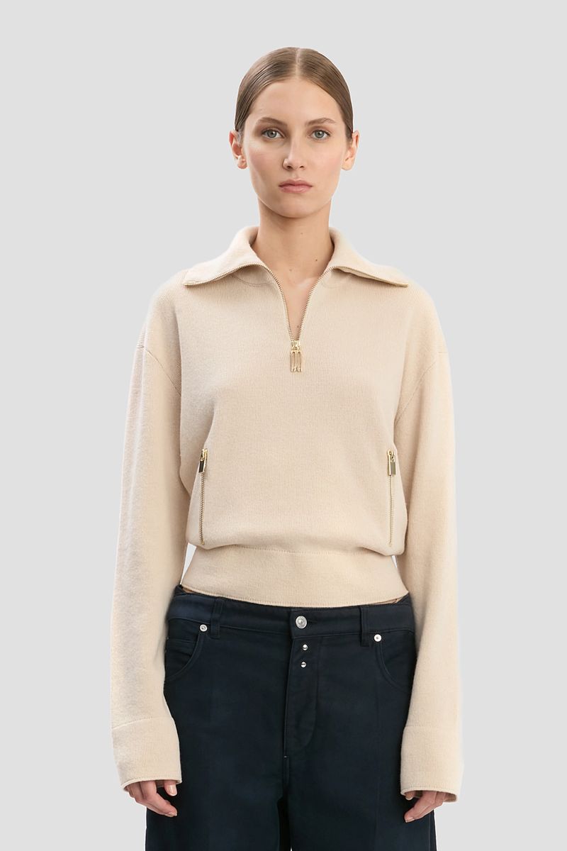 Milano Jumper mit halbem Reißverschluss