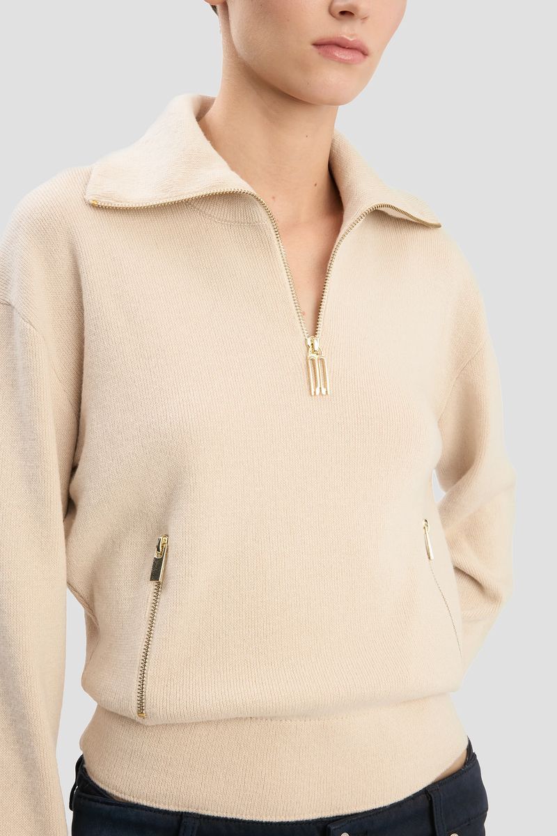 Milano Jumper mit halbem Reißverschluss