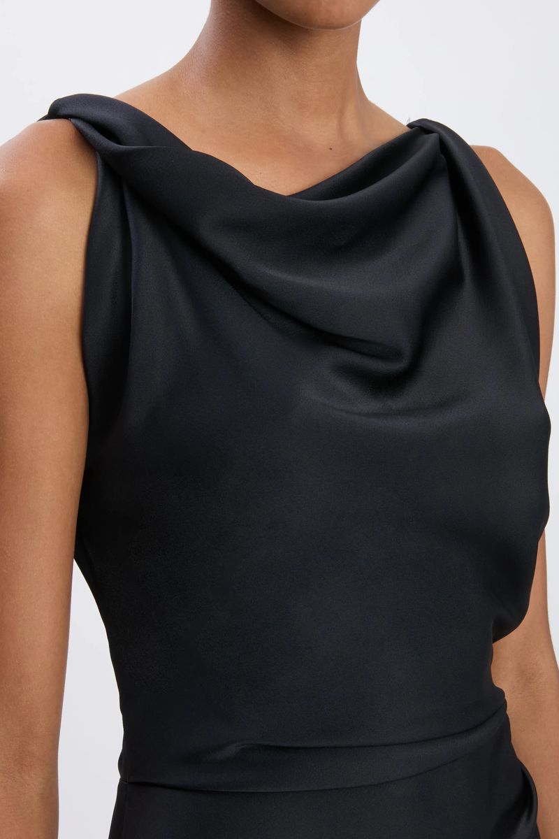 Elegantes drapiertes Midikleid