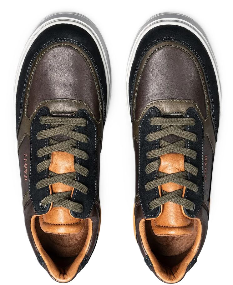 Herren Leder Freizeitsneaker Low-Top