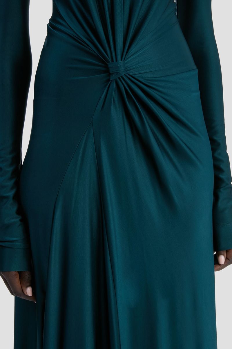 Elegantes, langärmliges Kleid mit Wickeldetail