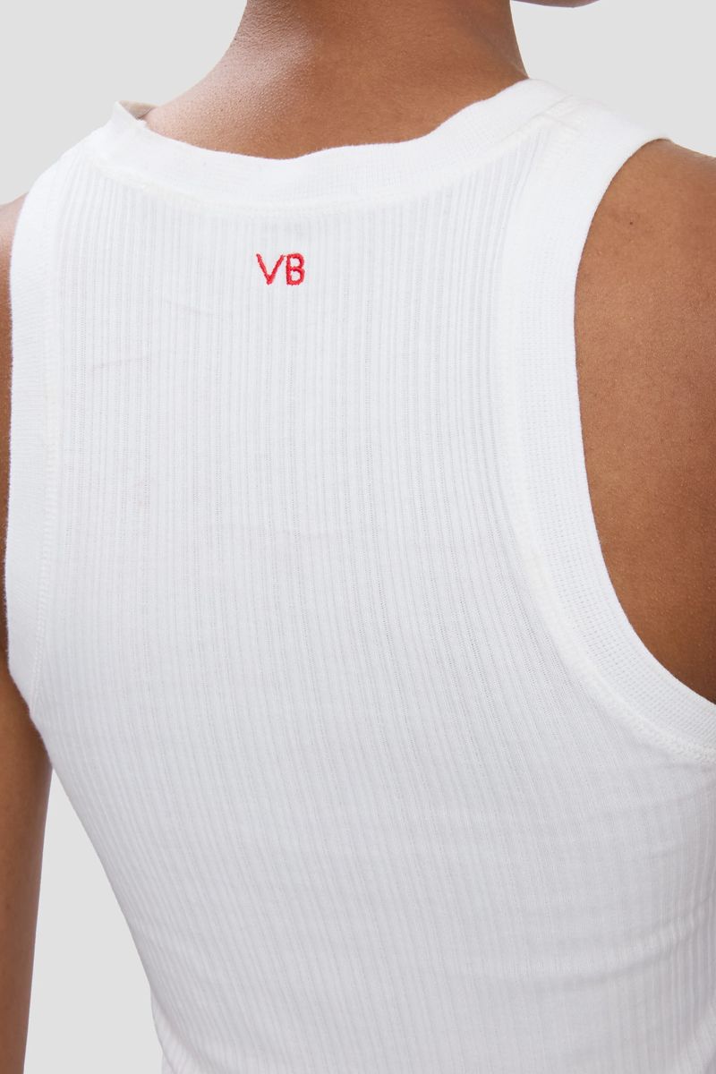 Slim Fit Racerback Rippen-Tanktop