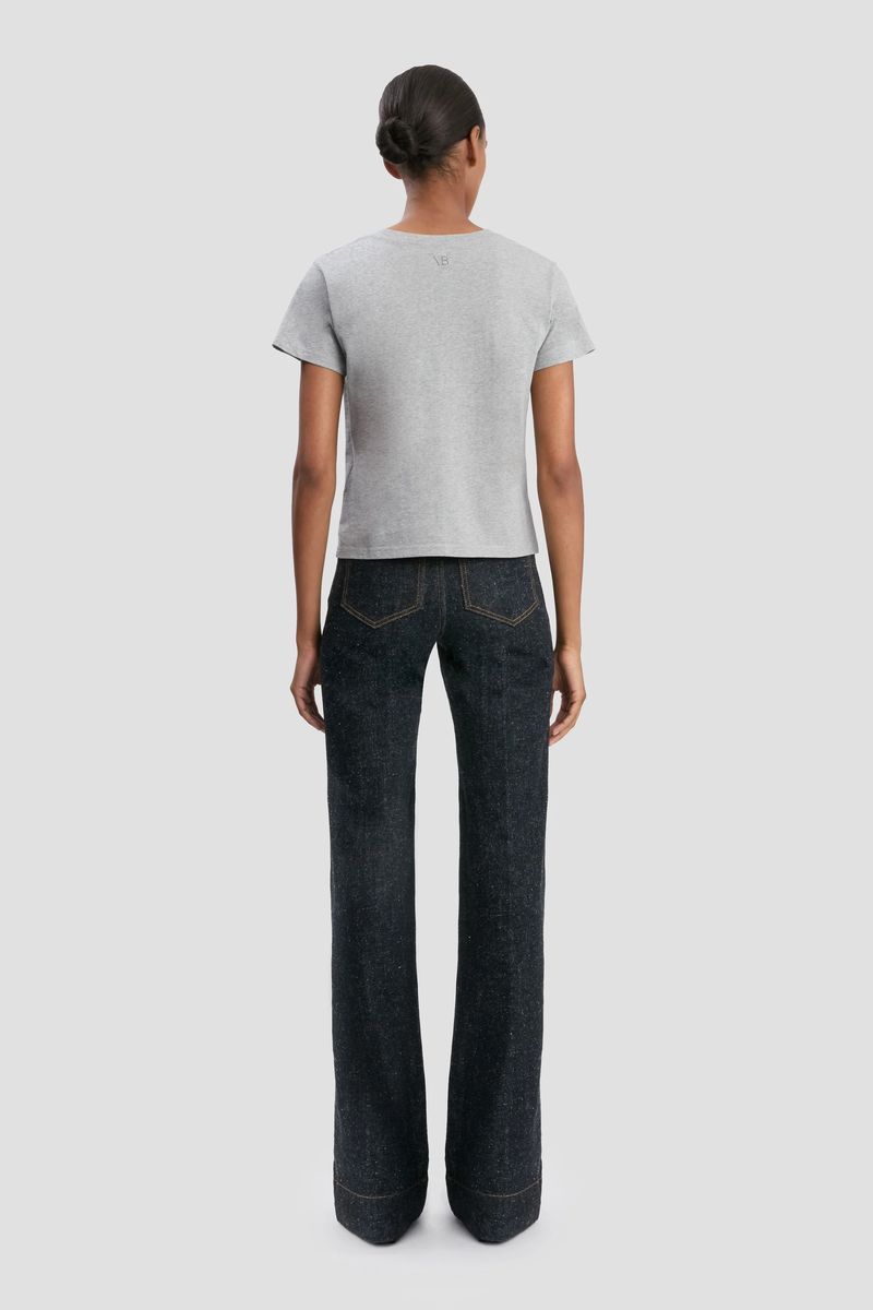 Kurz geschnittenes Bio-Baumwoll T-Shirt