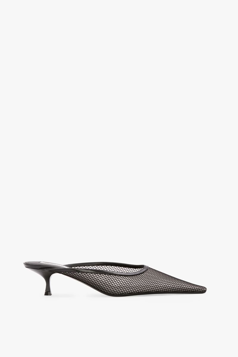 Elegante Mesh-Pantolette mit spitzer Zehe