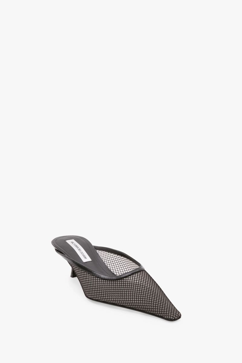 Elegante Mesh-Pantolette mit spitzer Zehe