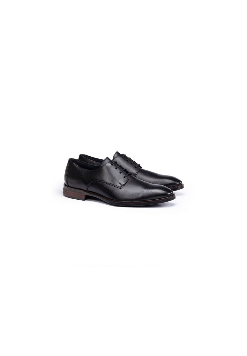 Elegante Schwarze Oxford-Schnürschuhe aus Leder
