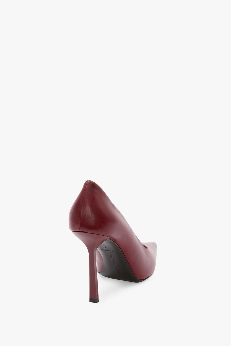 Eleganter Burgunderfarbener Stiletto-Pumps mit Spitze