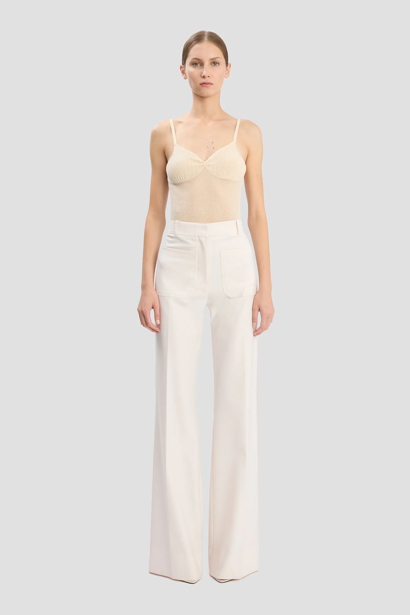 Hose mit hoher Taille und Schlag