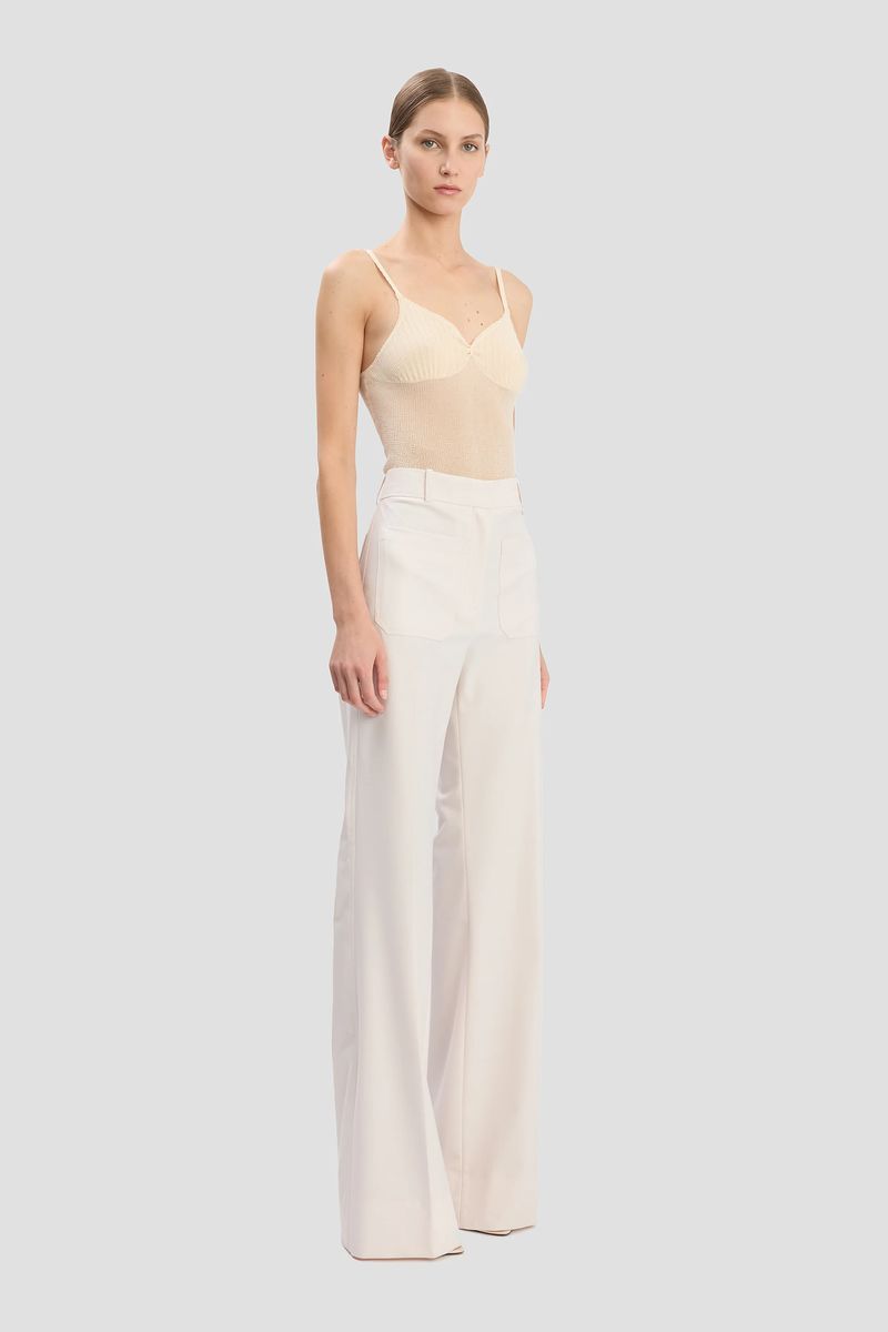 Hose mit hoher Taille und Schlag