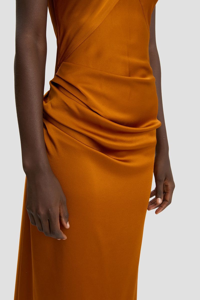 Drapierters Cami-Bodenlanges Slipkleid