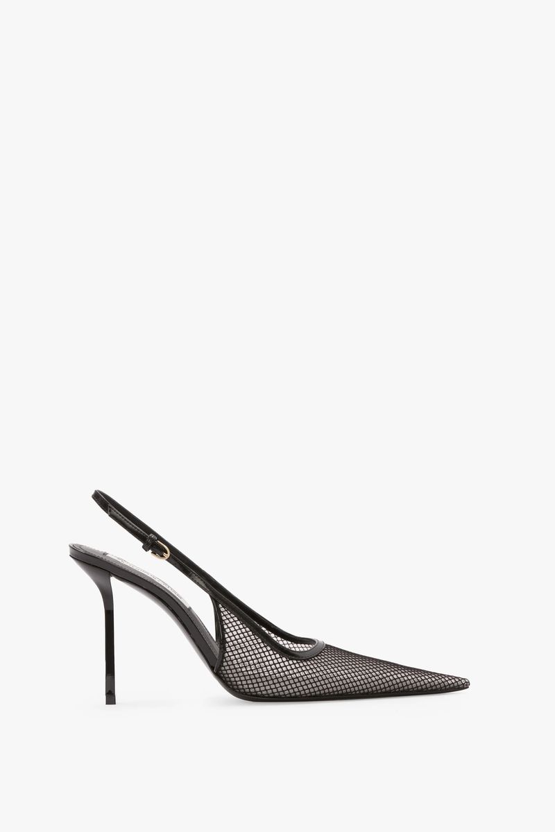 Mesh Stiletto Slingback Absatzschuh