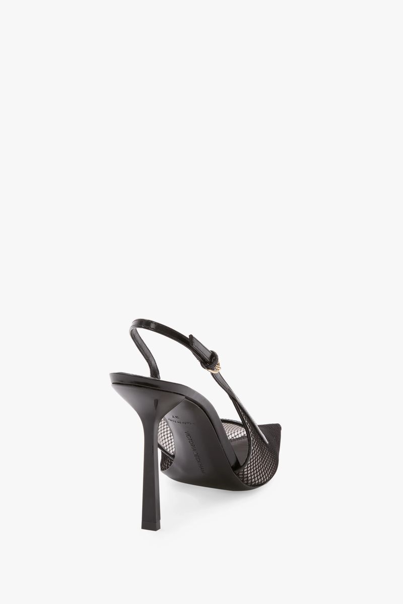 Mesh Stiletto Slingback Absatzschuh