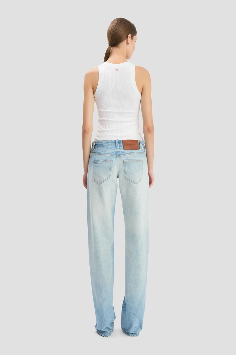 Relaxte Straight Leg Jeans mit niedrigem Bund