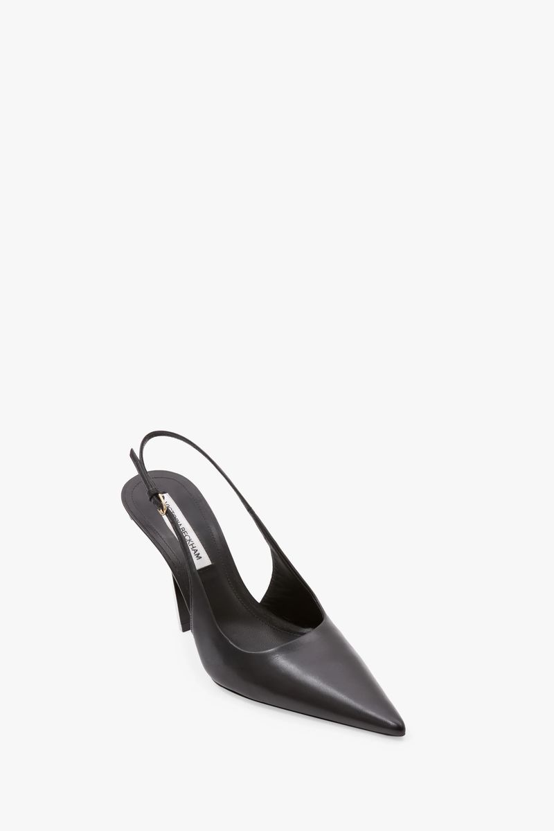 Elegante Schwarze Stiletto Slingback Pumps