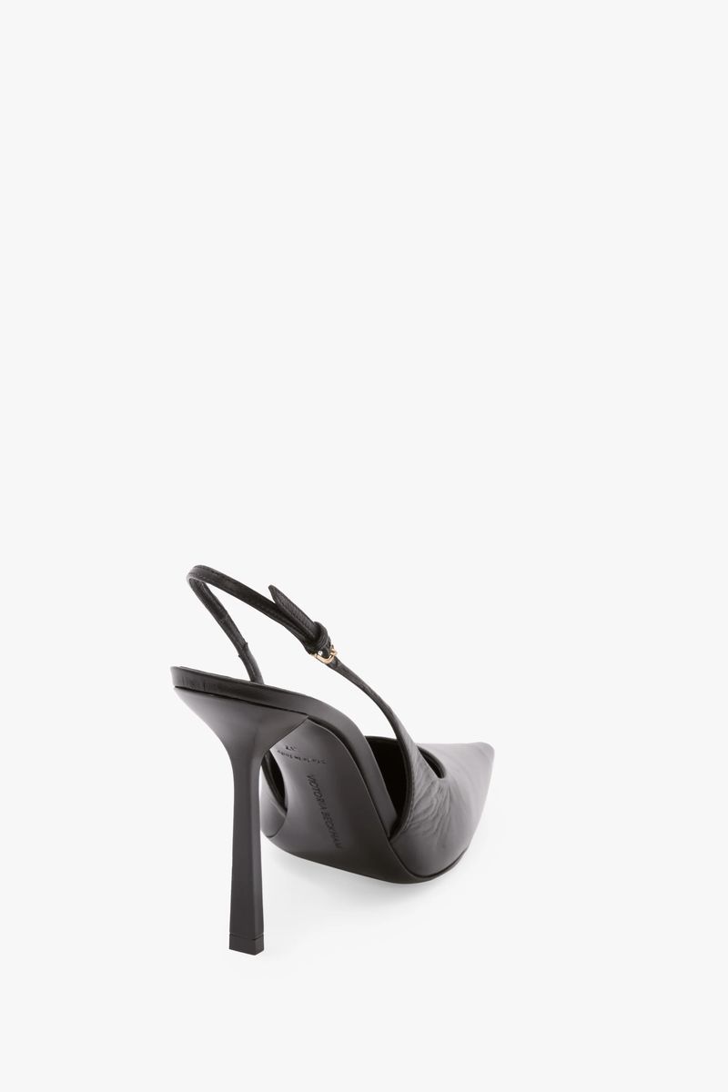 Elegante Schwarze Stiletto Slingback Pumps