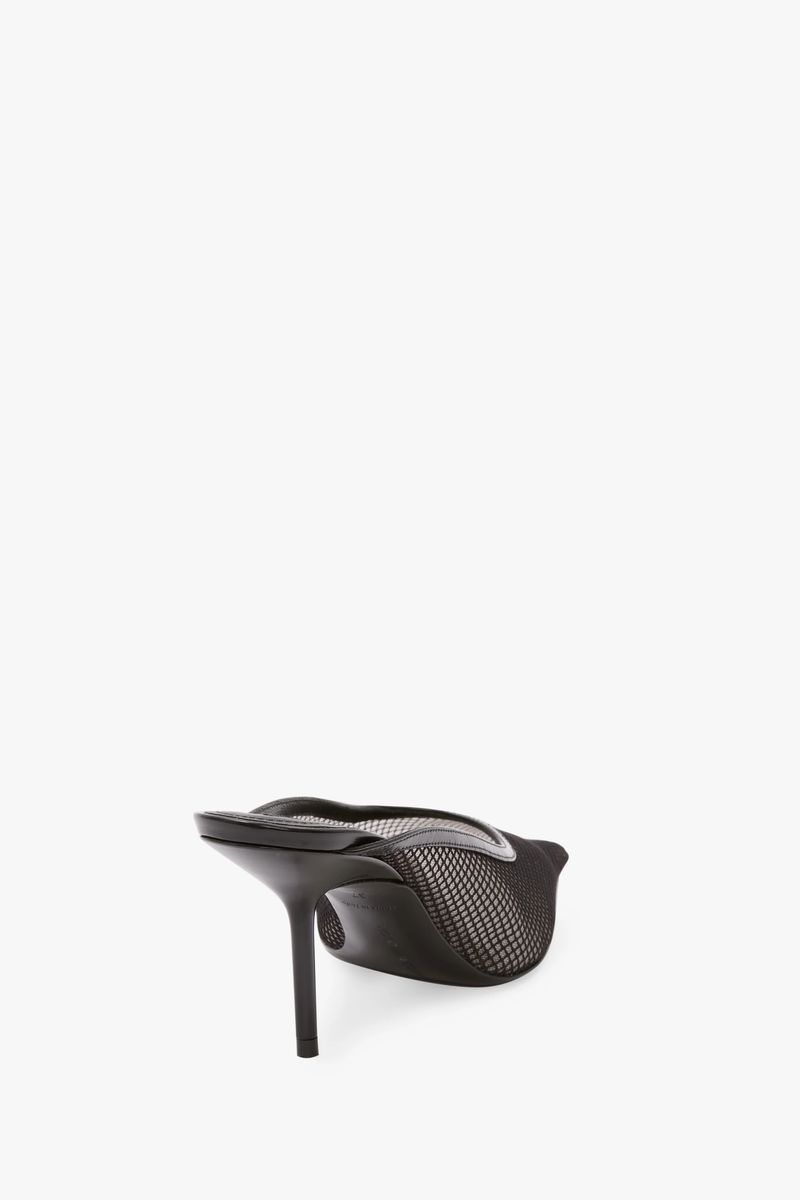 Elegante Mesh Stiletto Mules mit spitzer Zehenpartie