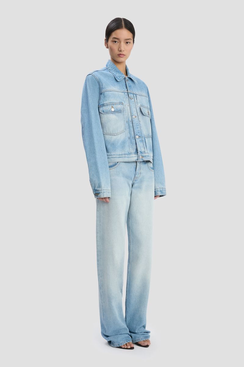 Heritage Blue Denim Trucker Jacke