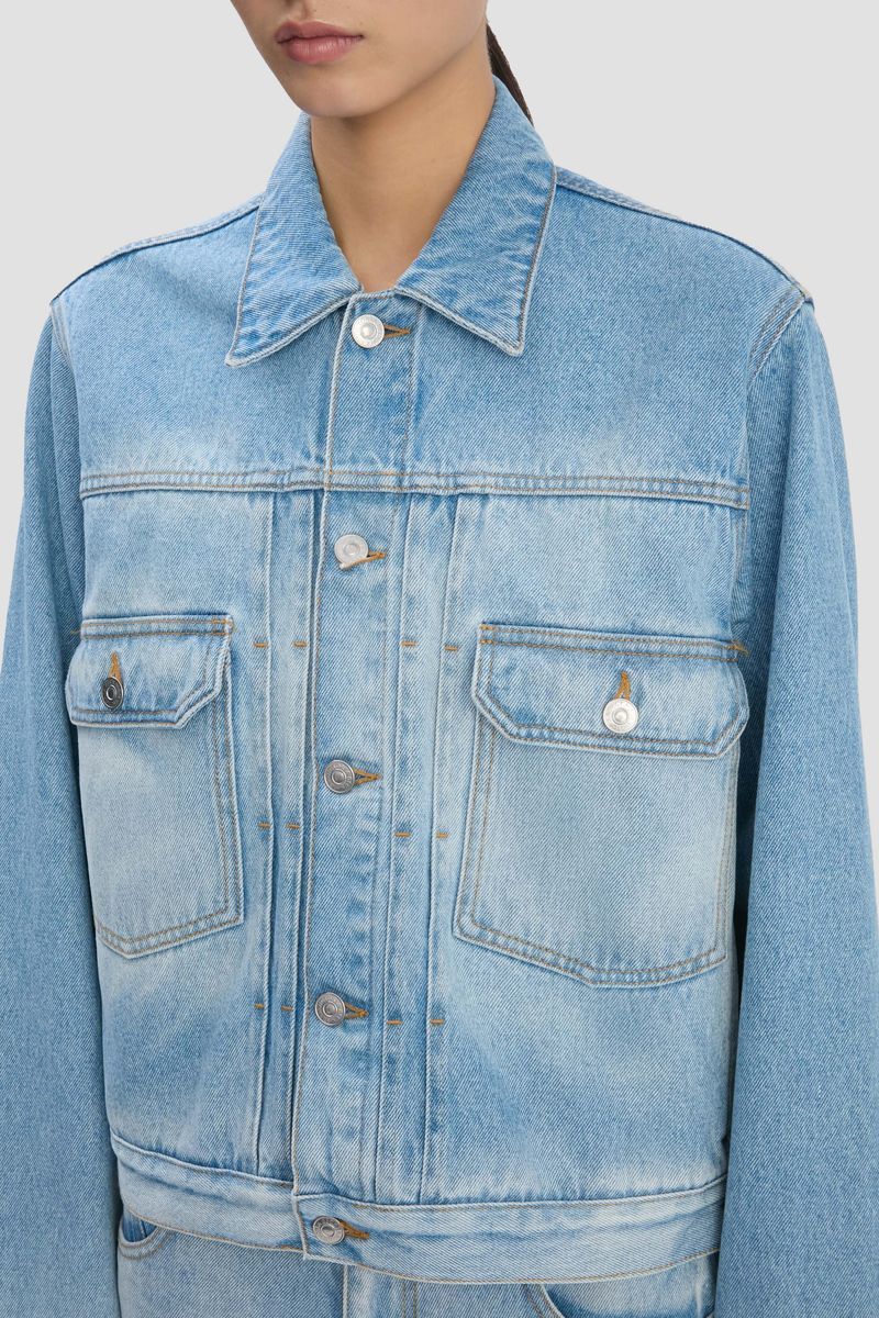 Heritage Blue Denim Trucker Jacke
