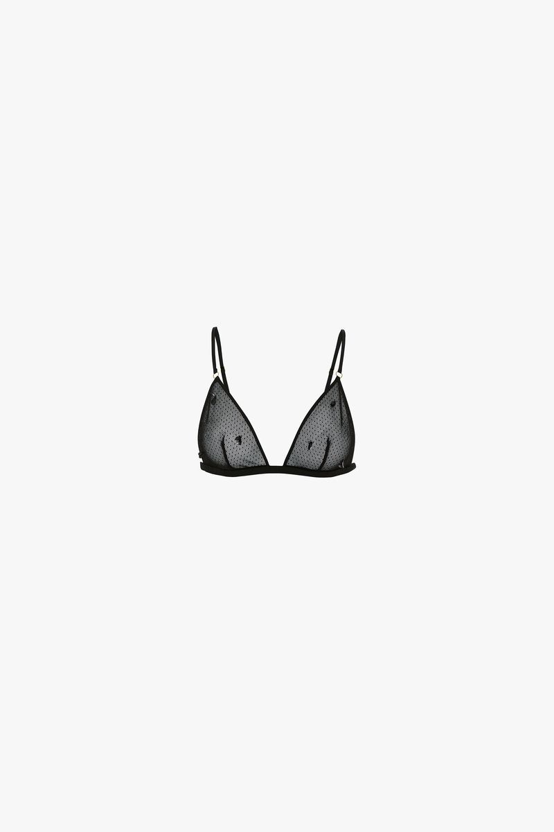 Transparenter Mesh BH mit Pailletten
