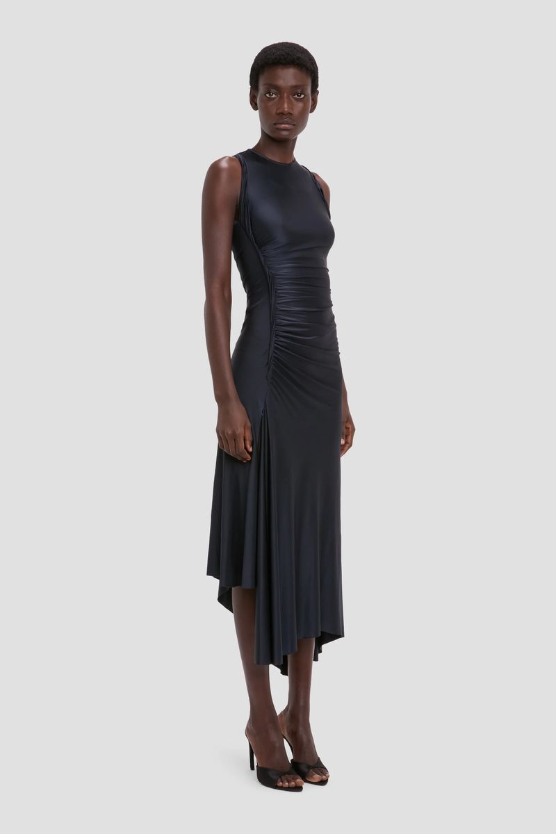 Elegantes Midikleid mit Drehungen